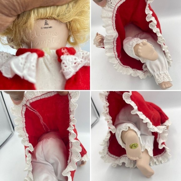 The Danbury Mint Porcelain Doll Waiting for Santa by Elaine Campbell Perfect! - Picture 7 of 16